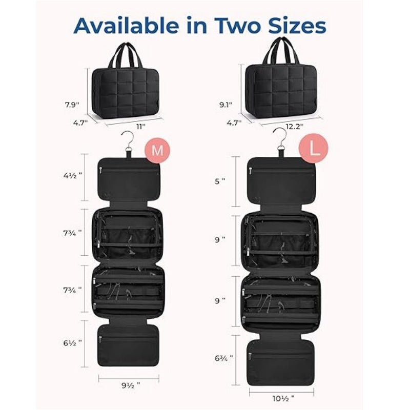 Jewelry Organizer Bag with Removable Hook and Transparent Compartment Division Bowlift