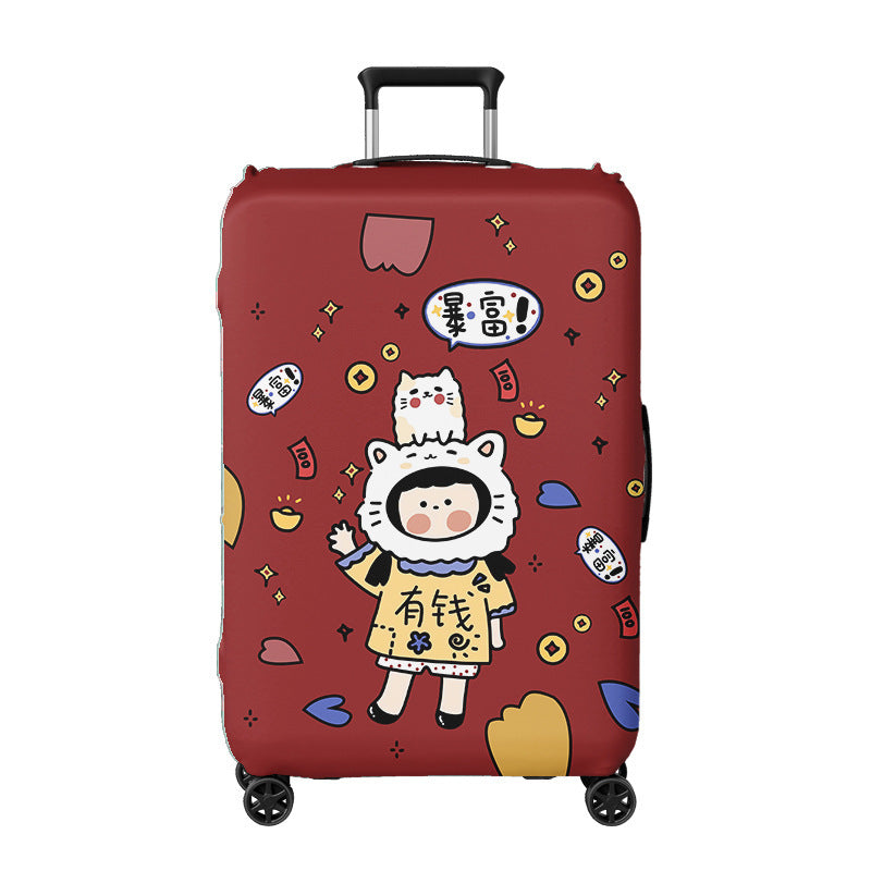 Women's hard shell suitcase with exciting travel motif Bowlift