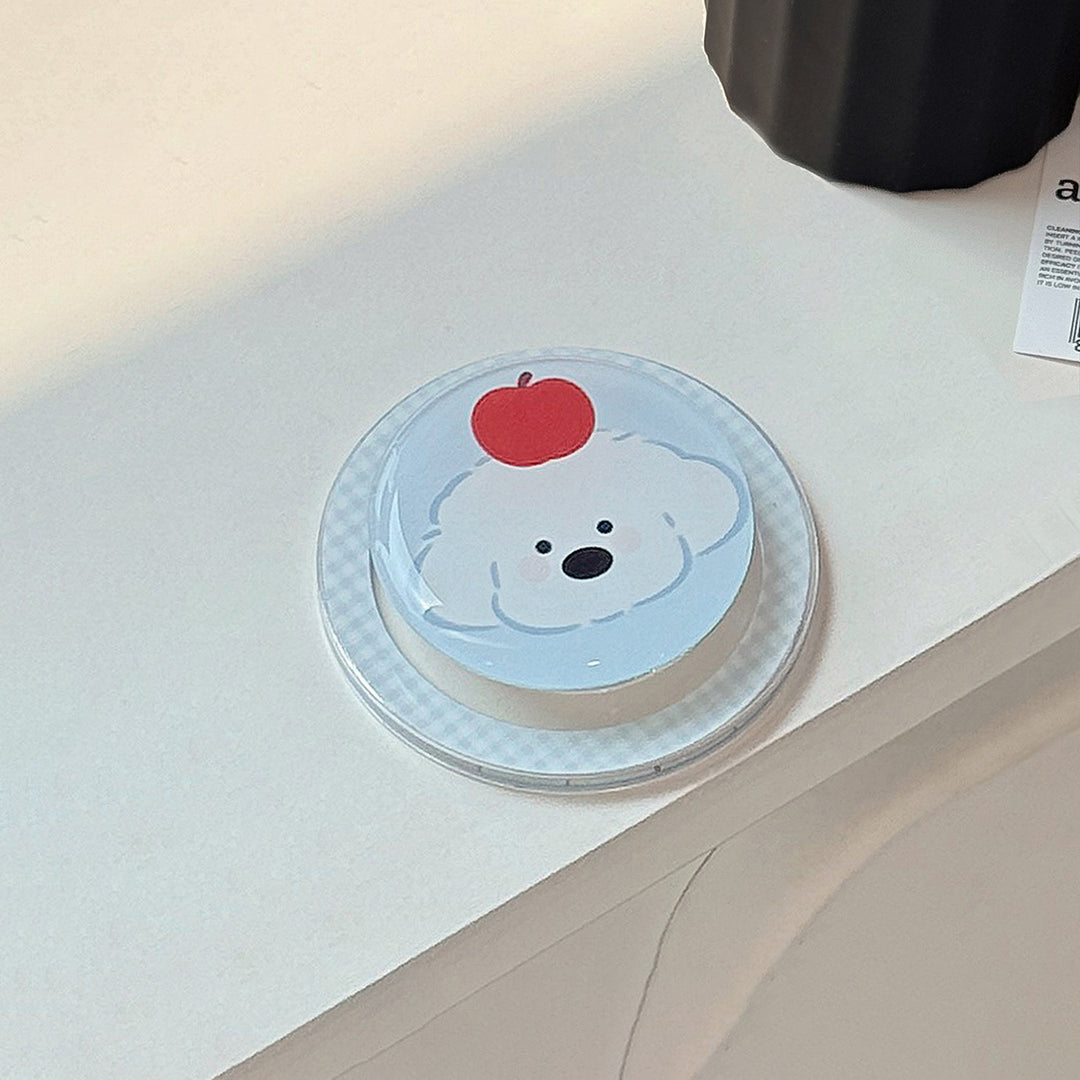 Playful refrigerator magnet with dog design Bowlift