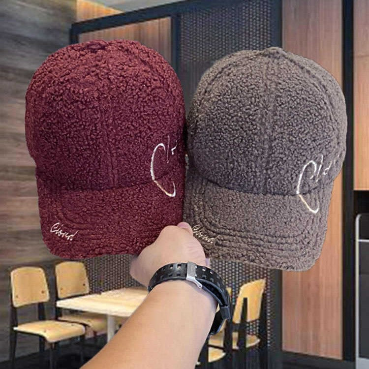 Women's Fluffy Textured Baseball Cap Bowlift