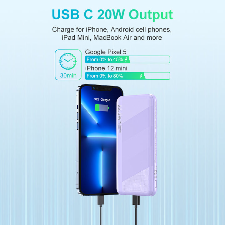High-performance power bank with USB-C and fast charging function Bowlift