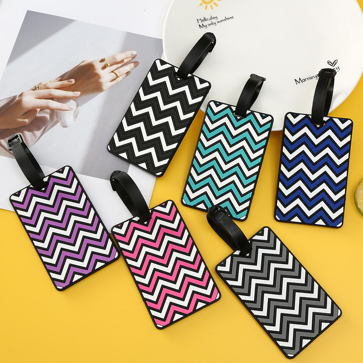 Unisex Chevron Patterned Luggage Tag Bowlift