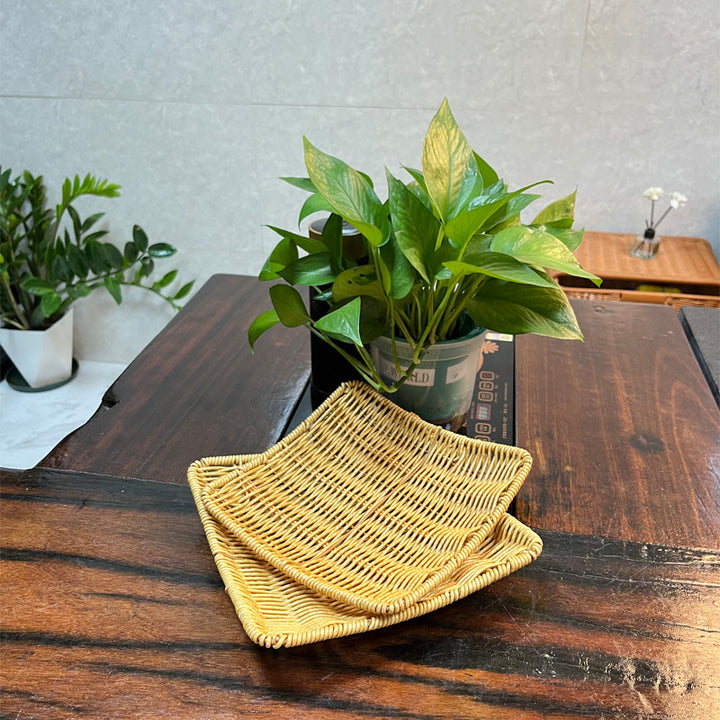 Handcrafted Woven Serving Tray Bowlift