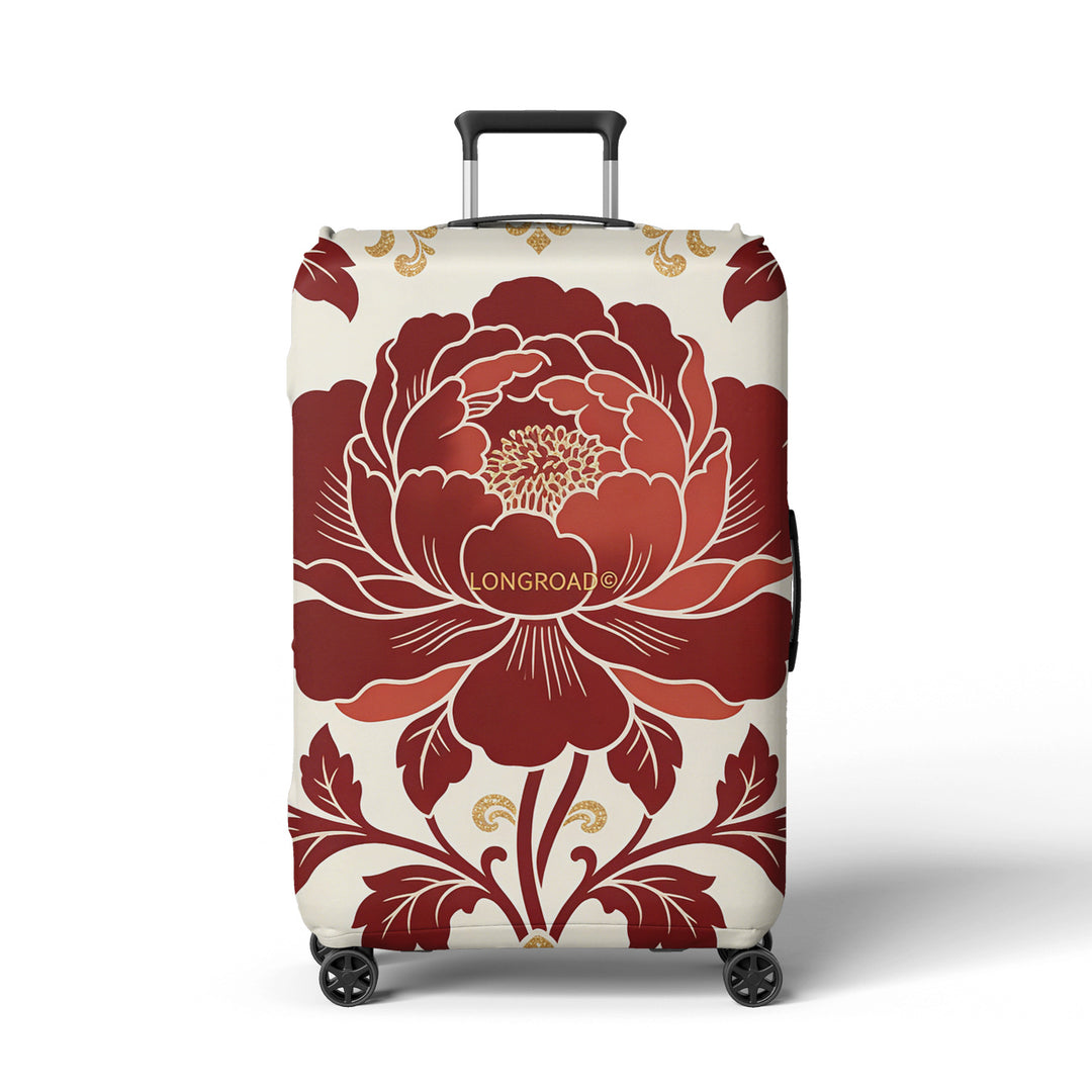 Women’s suitcase cover with floral lavender pattern Bowlift