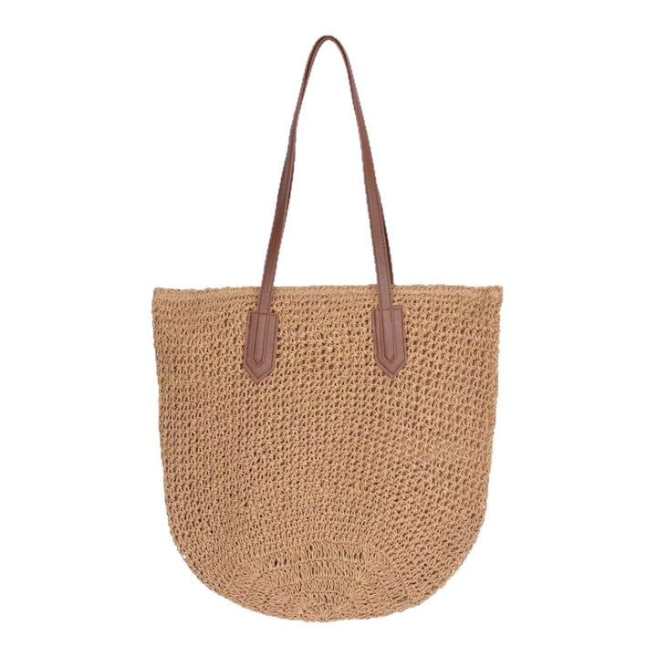 Braided tote bag with long leather handles Bowlift