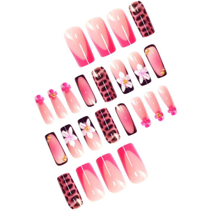 Artistic Floral Press-On Nail Extensions Bowlift 1787913978