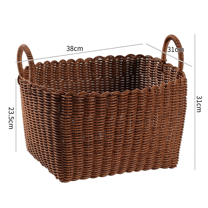 Handwoven Versatile Storage Basket with Ergonomic Handles Bowlift