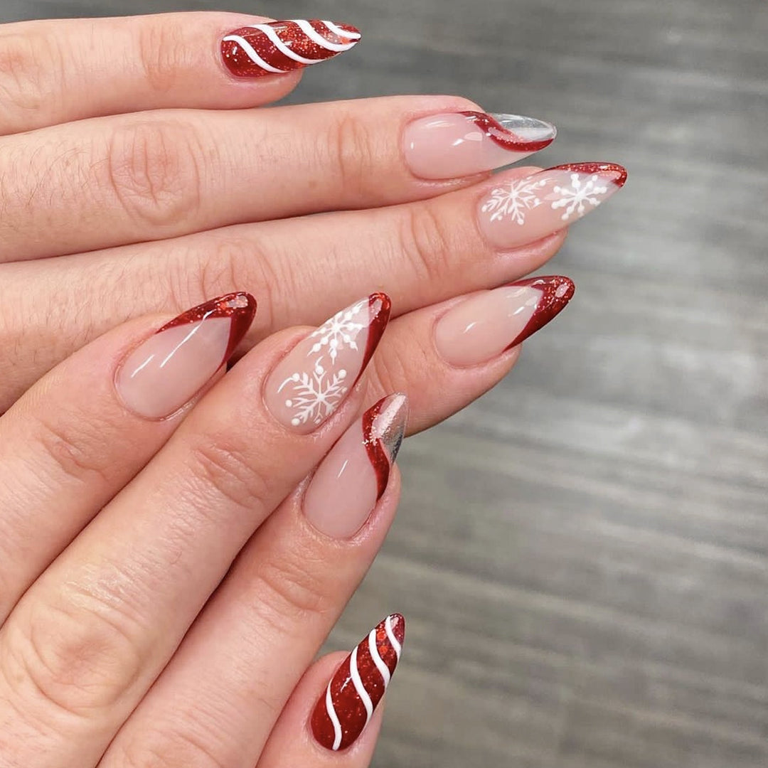 Festive Holiday Themed Nail Art Bowlift