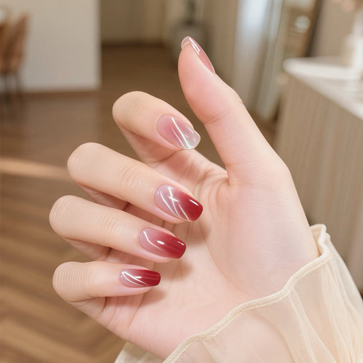 Elegant Gradual Ombre Press-On Nail Set Bowlift