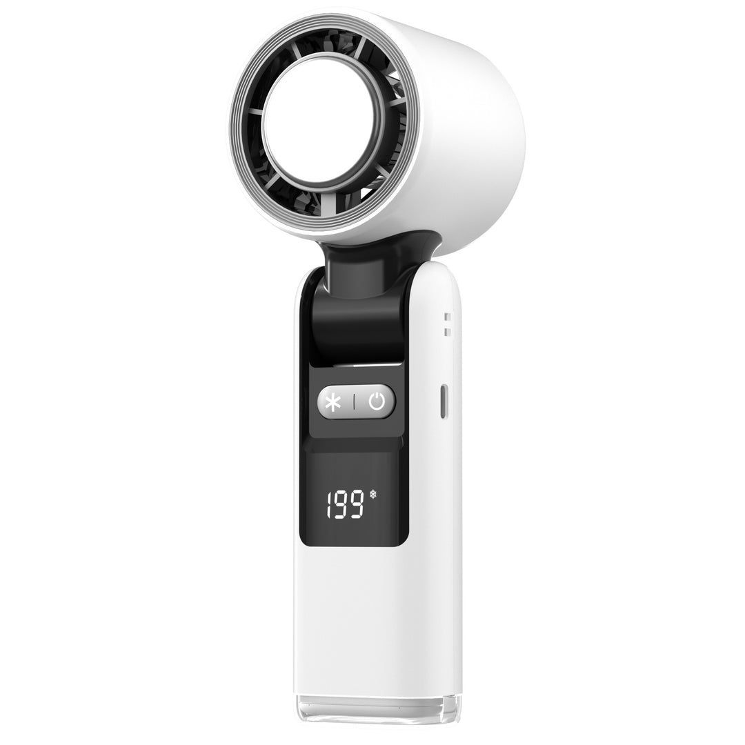 High-Efficiency Handheld Cooling Fan with Digital Display Bowlift