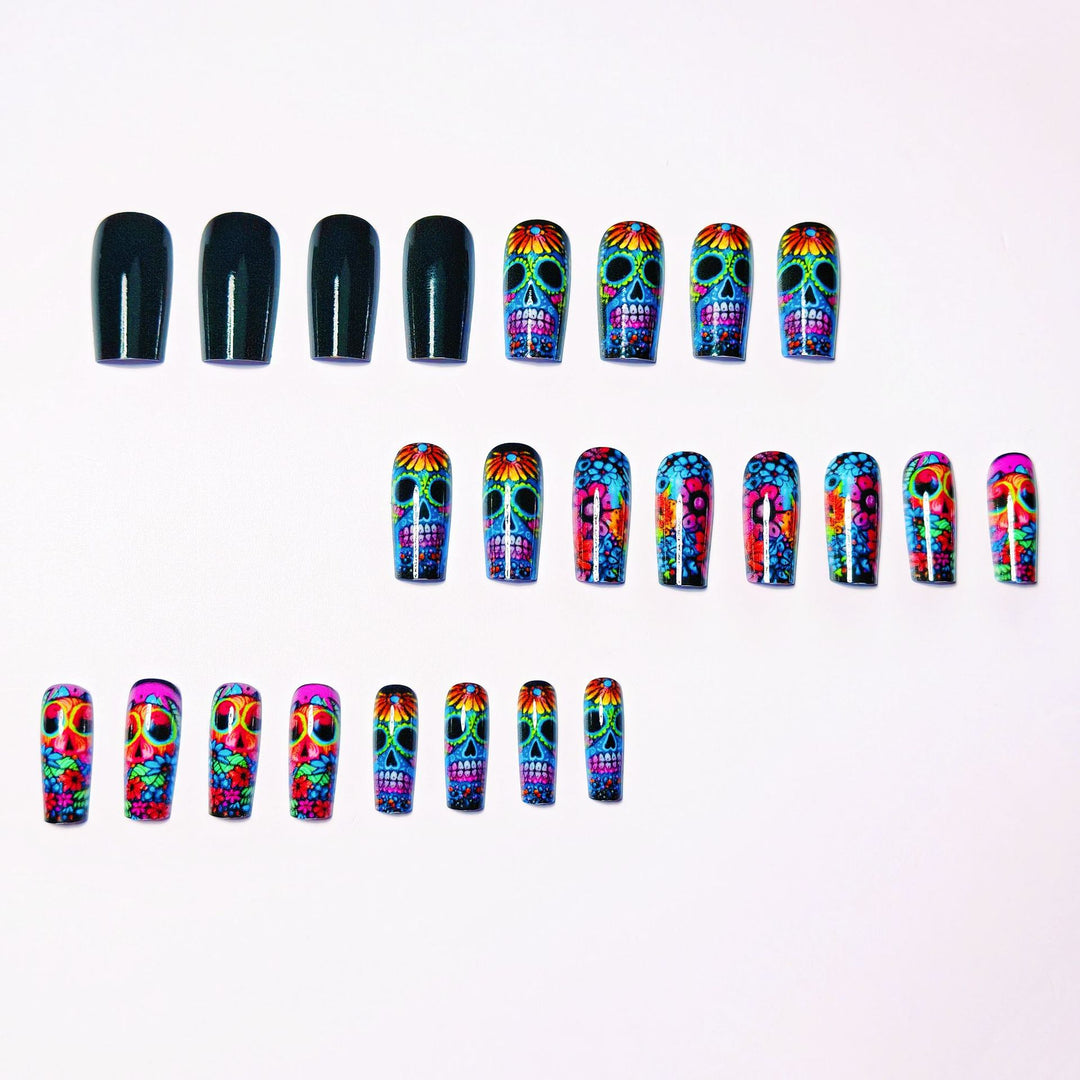 Decorative Skull Design Nail Art Bowlift
