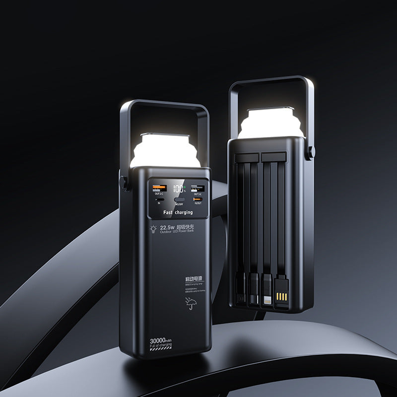 Portable power bank with LED lighting and fast charging function Bowlift