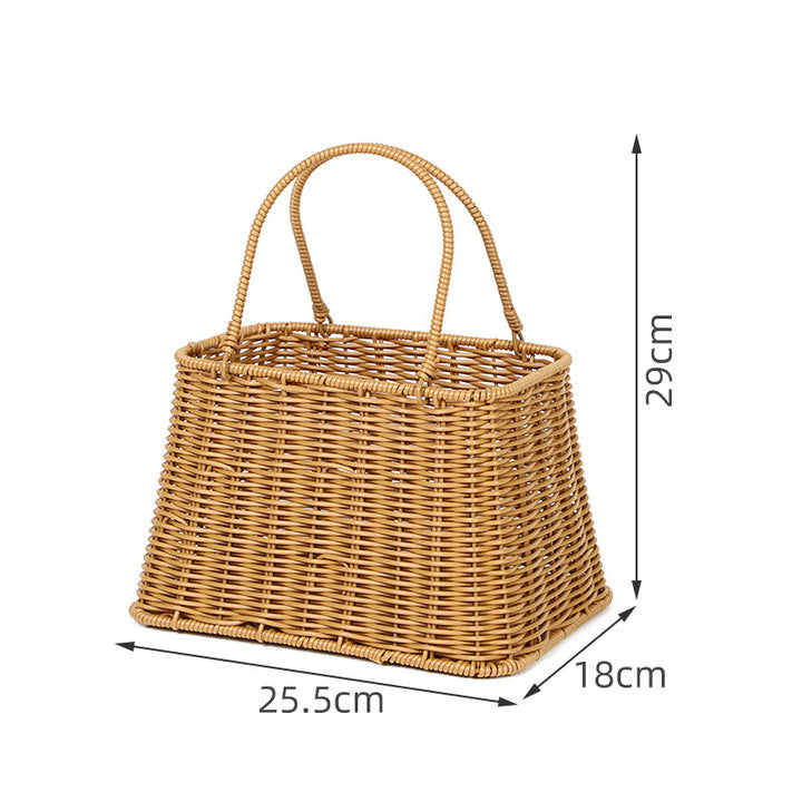 Handcrafted Wicker Storage Basket Bowlift