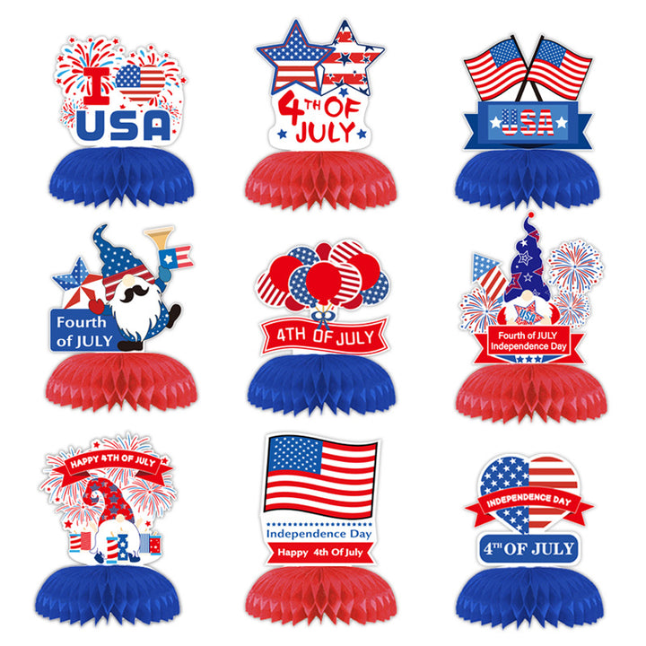 Unisex paper star-shaped tag with USA motif and jute cord Bowlift