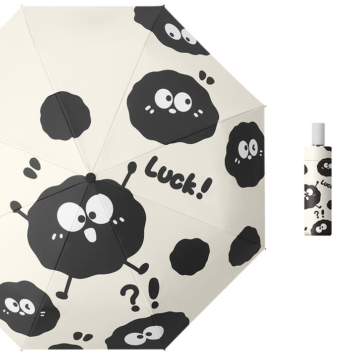 Ladies Foldable Umbrella with Humorous Design Bowlift