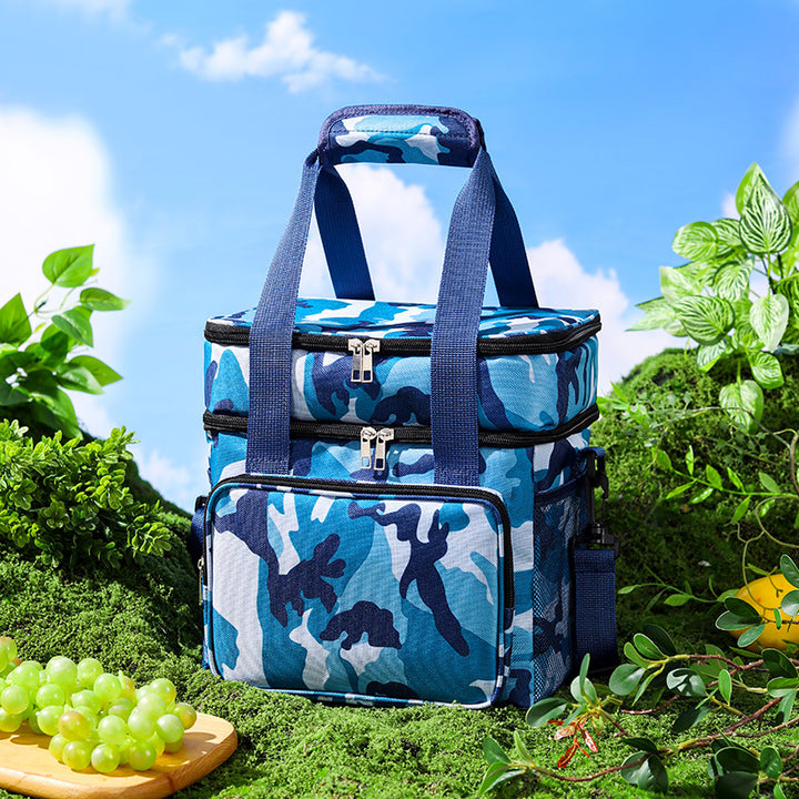 Insulated Camo Lunch Cooler Bag Bowlift