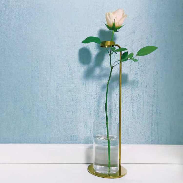 Minimalist Metal and Glass Table Lamp