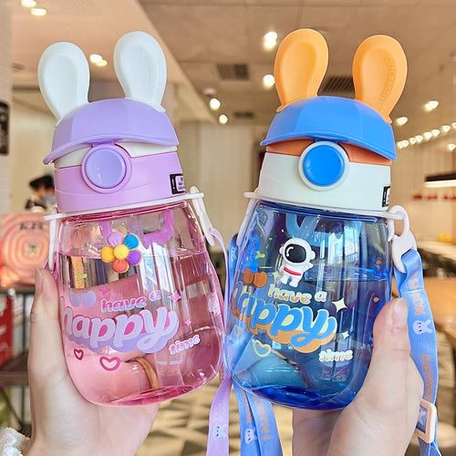 Ladies Stylish Water Bottle with Bunny Lid Bowlift