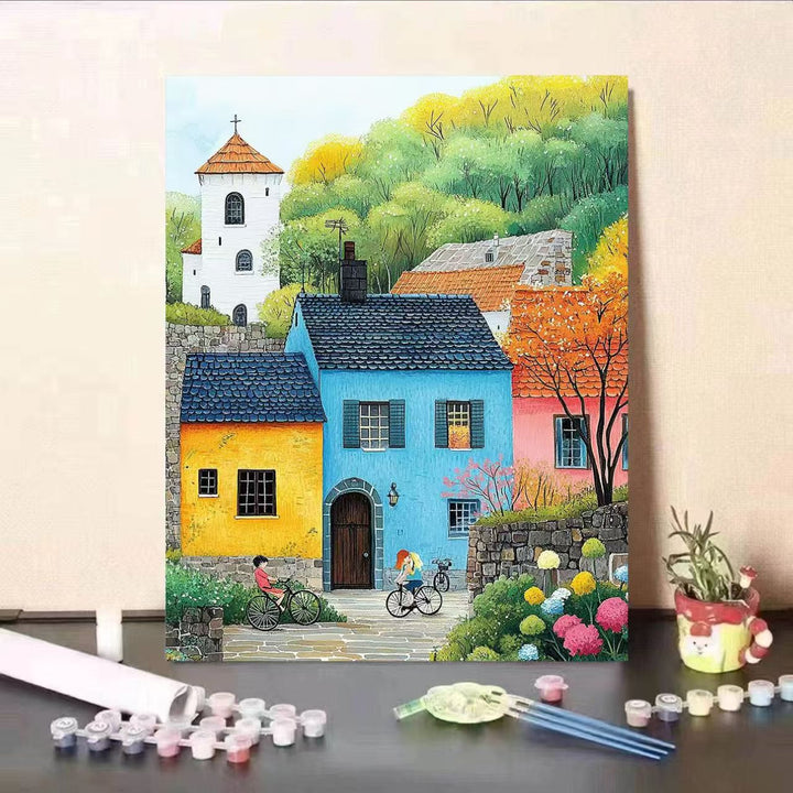 Scenic Village Paint by Numbers Art Kit Bowlift