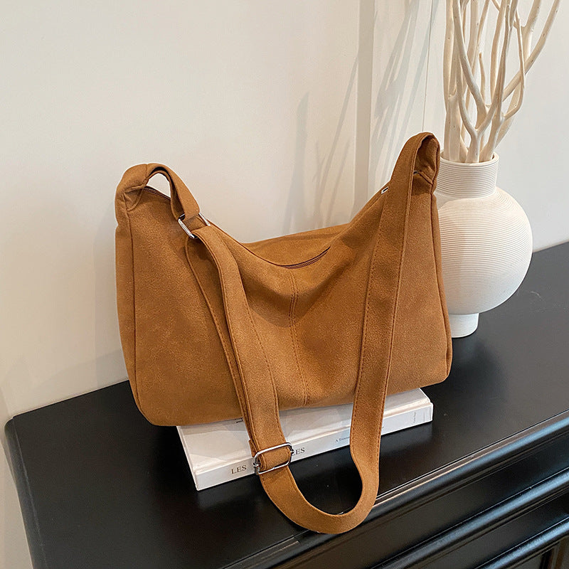 WoSoft Suede Hobo Handbag Bowlift