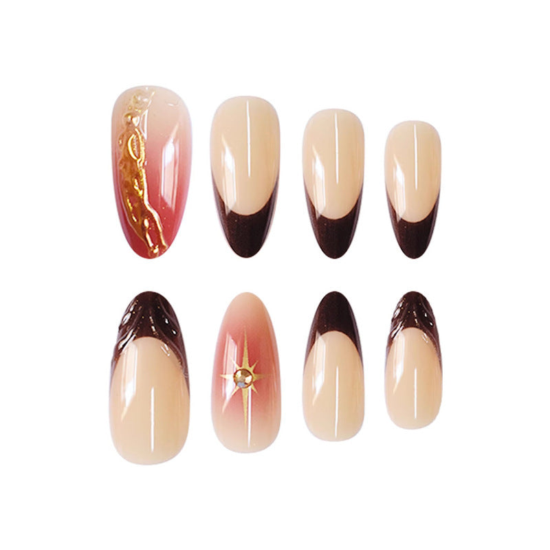 Artistic Gel Press-On Nail Art Bowlift