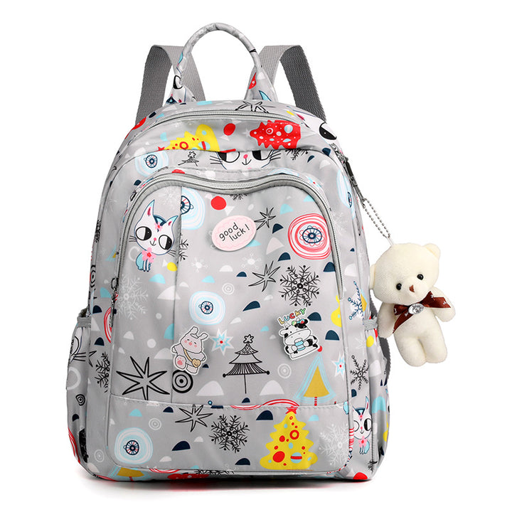 Fun Printed Multi-Compartment Backpack Bowlift