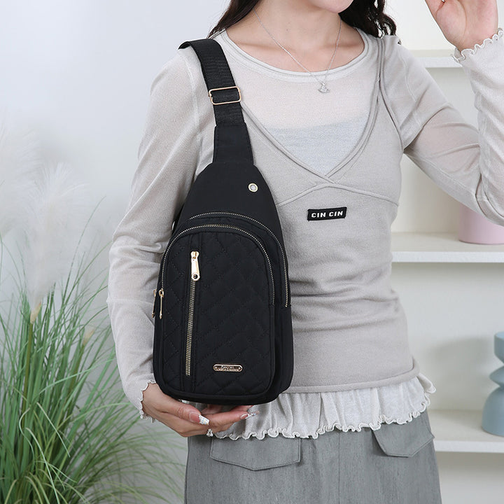 Quilted One-Shoulder Sling Bag Bowlift