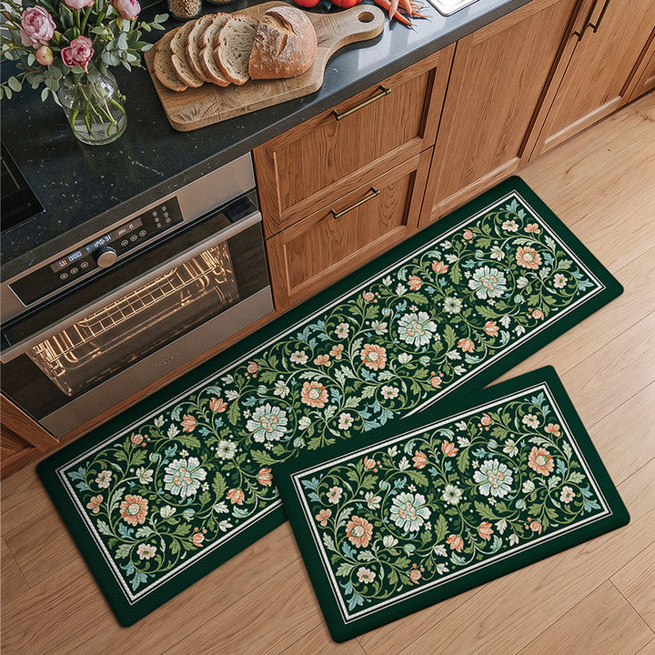 Floral Pattern Kitchen Comfort Mat Set Bowlift