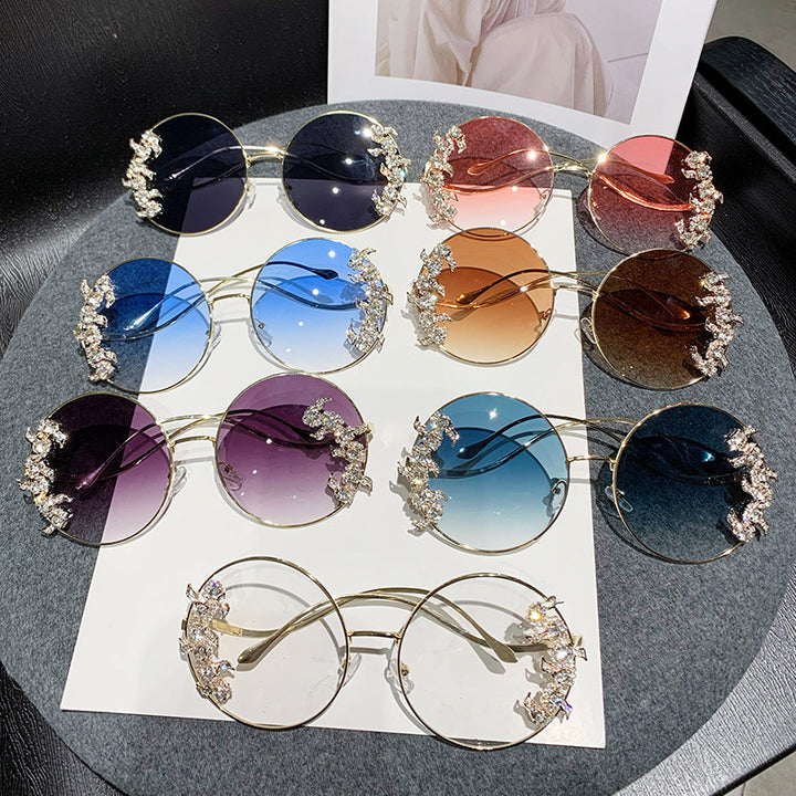 Ladies Glamorous Sunglasses with Sparkling Rhinestone Details Bowlift