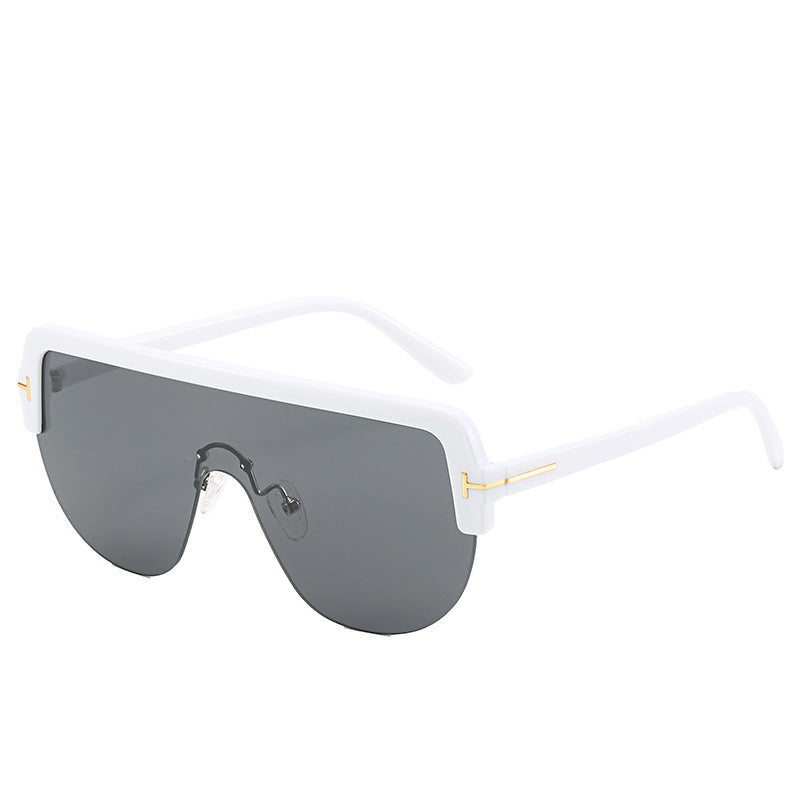 Contemporary Full-Frame Shield Sunglasses Bowlift