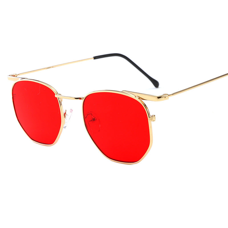 Women's fashionable geometric sunglasses with elegant metal frame Bowlift
