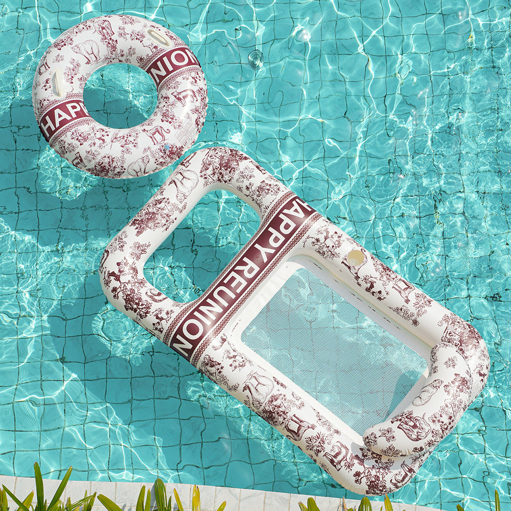 Unisex Elegant Swim Ring with Floral Motifs Bowlift