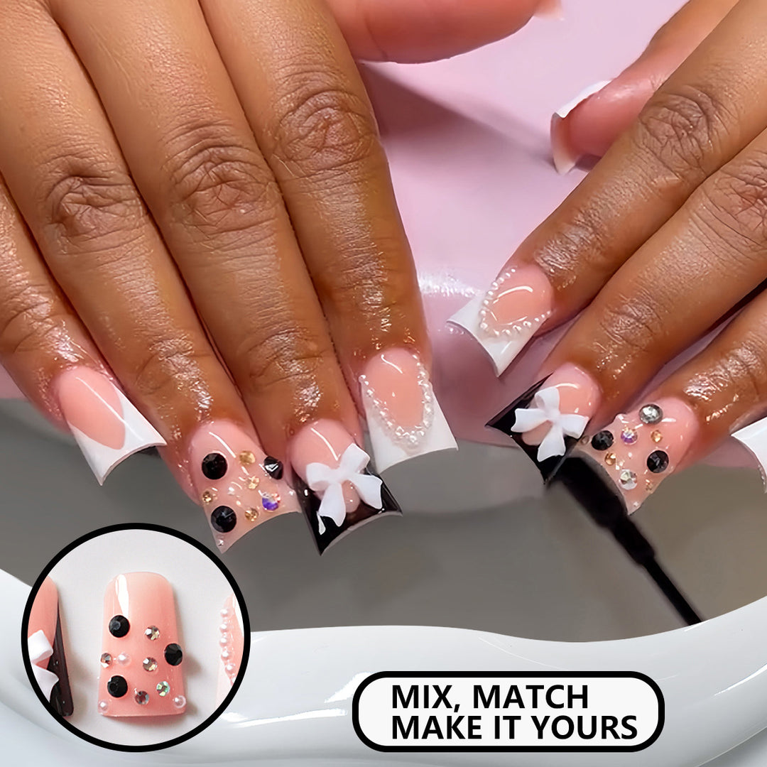 Decorative Acrylic Press-On Nail Extensions Bowlift