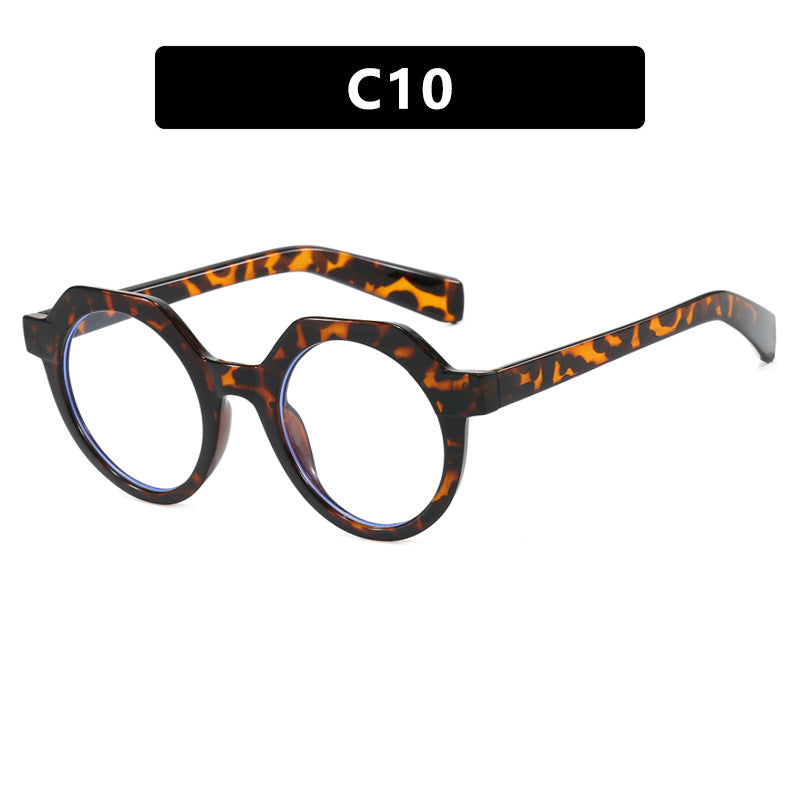 Ladies extravagant round sunglasses with colored accented frame Bowlift