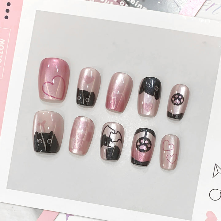 Artistic Press-On Nails Bowlift