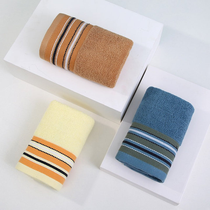 Premium Terry Bath Towel With Elegant Striped Border Bowlift