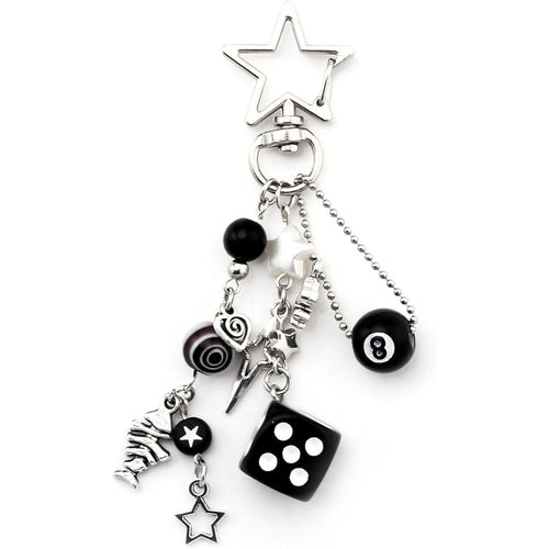 Keychain with Colorful Dice Bowlift