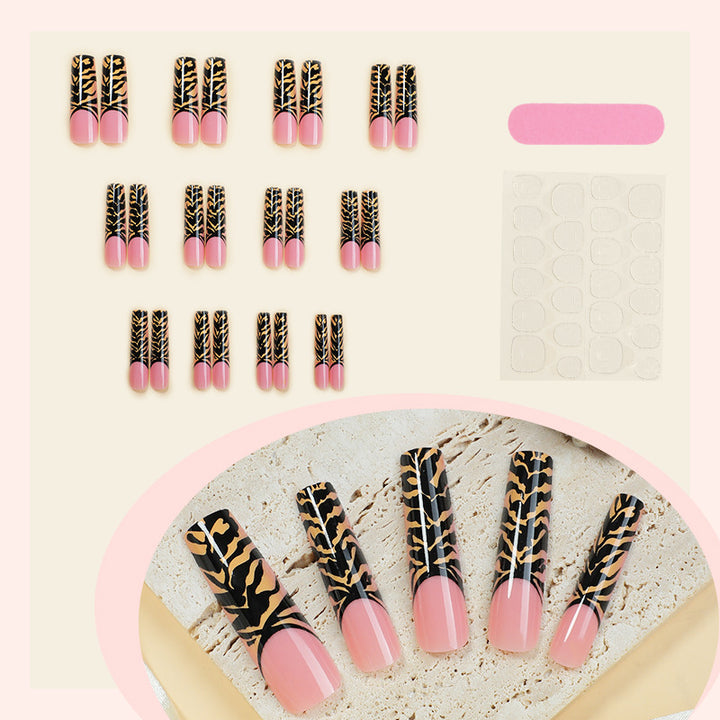 Creative nail art set with stylish animal pattern Bowlift