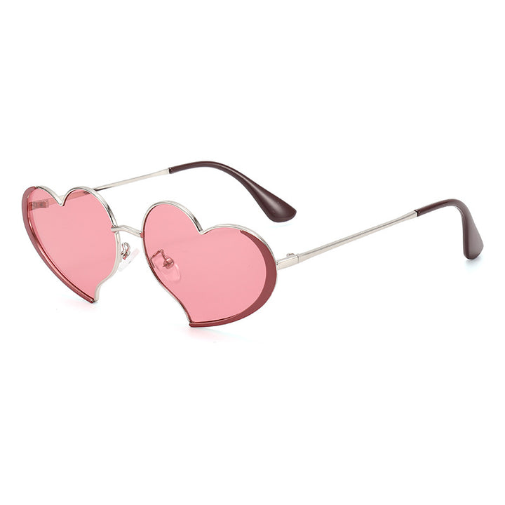 Ladies heart-shaped sunglasses with glamorous frame Bowlift