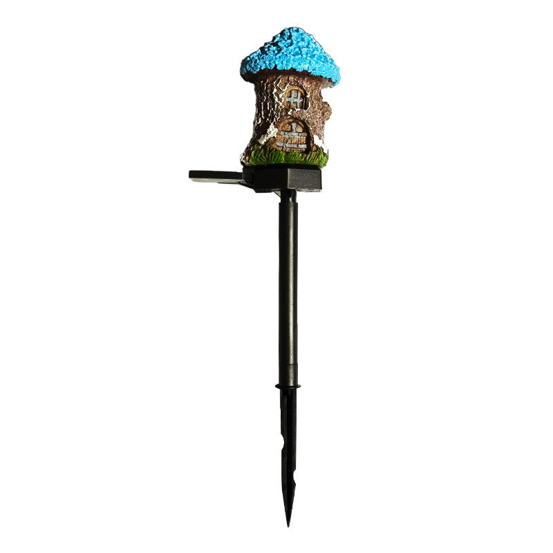 Welcoming Birdhouse Solar Pathway Stake Light With Dusk-To-Dawn Sensor Bowlift