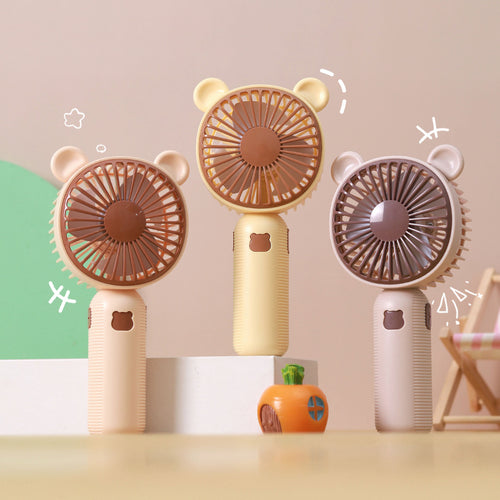 Ladies hand fan in cute bear design Bowlift