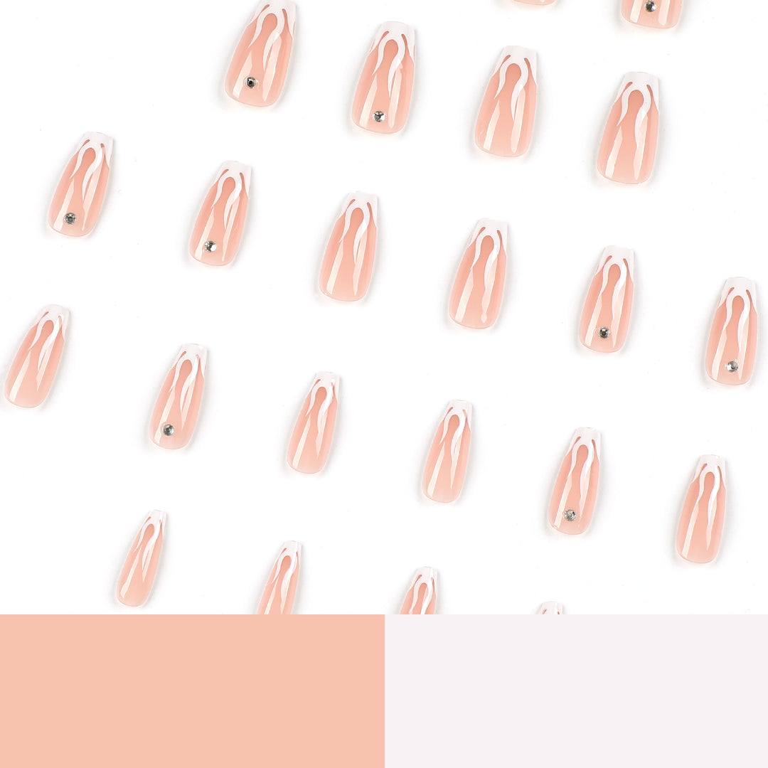 Artistic Nail Extensions with Glamorous Design Bowlift