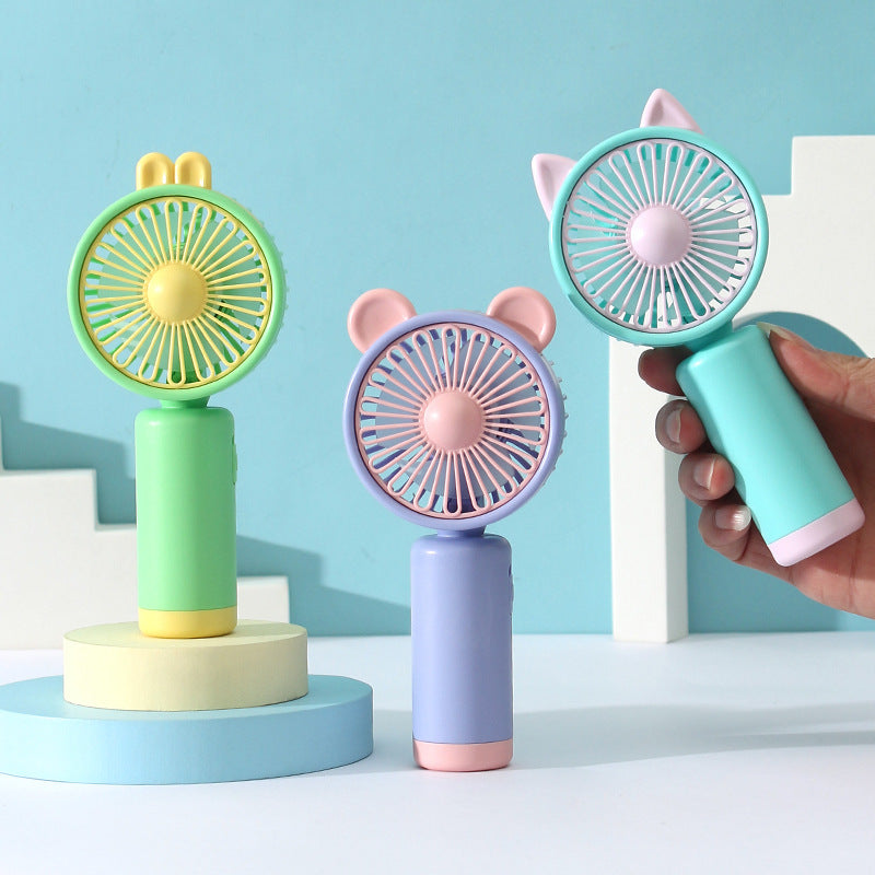 Women's portable hand fan with cute bunny ears design Bowlift