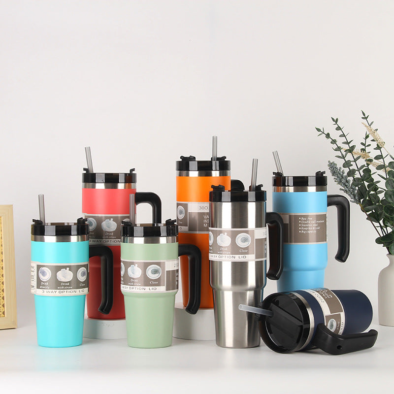 Unisex thermos mug with 3-in-1 drinking options Bowlift