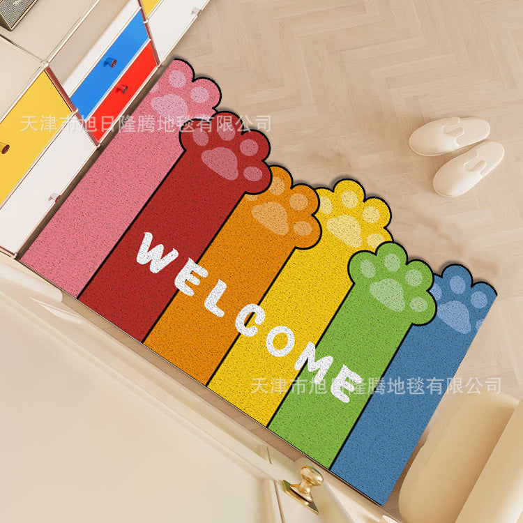Unisex Playful Cartoon Cat-Themed Welcome Mat Bowlift