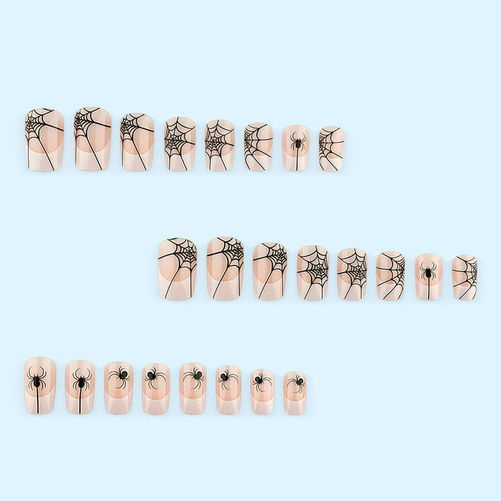 Halloween Artificial Nails with Spider and Web Design Bowlift