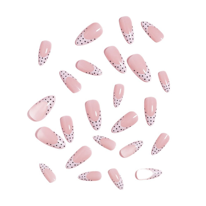 Stylish Polka Dot Design Press-On Nails Bowlift
