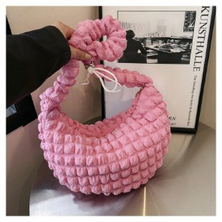 WoTextured Fabric Hobo Bag Bowlift