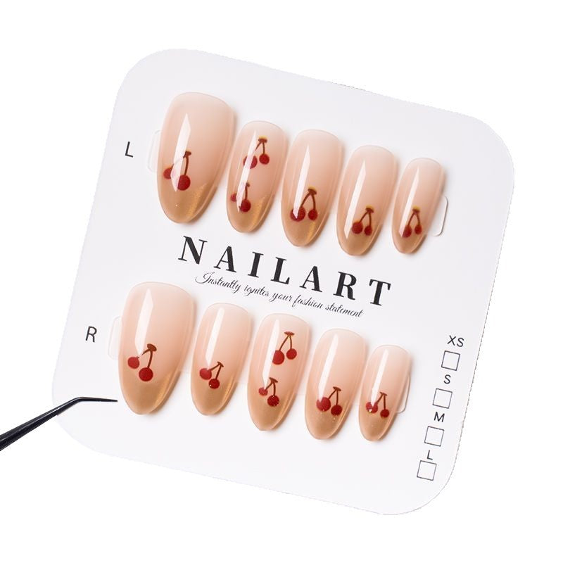 Cherry Blossom Press-On Nail Art Bowlift