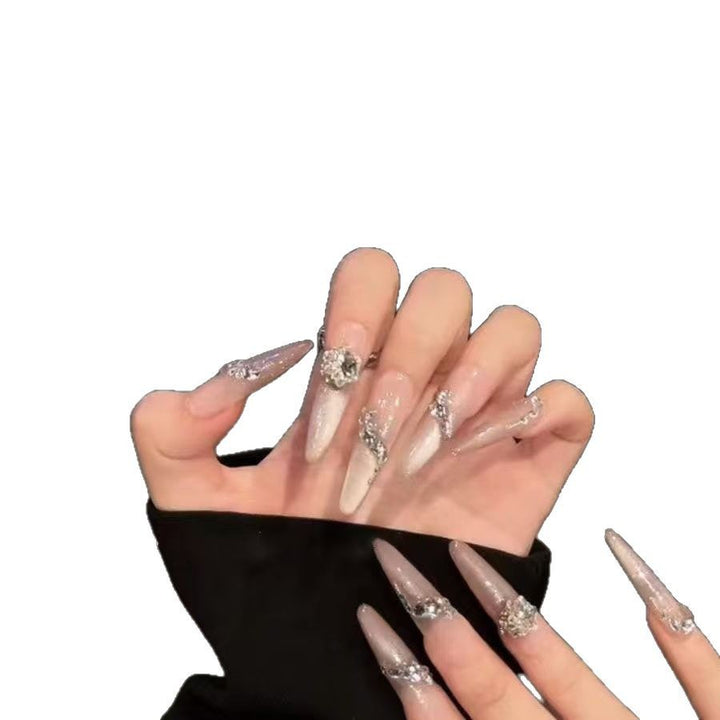 Exquisite Crystal-Embellished Press-On Nails Bowlift